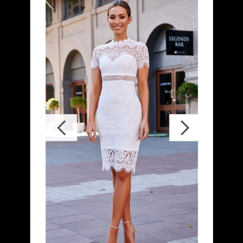 Billj white lace dress size small